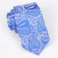 Blaues Paisley Muster Herren Krawatte klassisch elegant Hochzeit Halskrawatte Mode Accessoire - A61