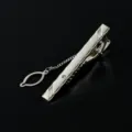 Silberne Krawattenklammer fuer Herren Geschaeftskleidung geometrisches Accessoire. - M88