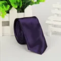 Cravatta stretta viola unisex, cravatta slim da 5cm per uomo e donna stile casual e affari - 20# Viola Scuro