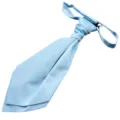 Light Blue Pre-Tied Ascot Tie Men Casual Wedding Business Suit Necktie Accessory - Sky Blue