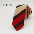 Classic striped men's necktie cotton vintage casual business neck tie formal wear stylish. - Red Black Beige Striped