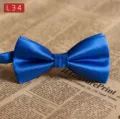 Herren blaue Polyester Fliege, ideal für Hochzeiten, Business und formelle Anlässe. - L34