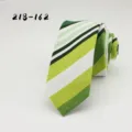 Men's retro cotton striped necktie fashion casual neck tie for business party daily wear - Green and White Striped