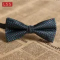 Modische Herren Polyester Karierte Fliege mit Geometrischem Druck für die Hochzeit. - L55