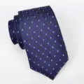 Klassische blaue Krawatte mit Karomuster für Herren, stilvolles Business Accessoire. - A70