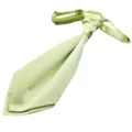 Light green satin cravat tie for men, elegant wedding and business suit neckwear accessory. - Yellow