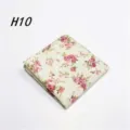 Heren katoenen pochet met vintage bloemenmotief stijlvol voor kostuum zakdoek H10 - H10