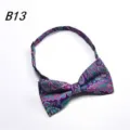 Herren lila Paisleymuster Fliege mit verstellbarem Riemen, klassischer Party Halsschmuck. - Lila Paisley (B13)