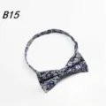 Herren Blaue Blumen Muster Fliege Verstellbar Hochzeit Party Anzug Zubehoer Neu - Blau Weiß Floral (B15)