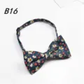 Herren verstellbare Blumenmuster Fliege, ideal für Hochzeiten, Partys und elegante Anlässe. - Dunkelblau Floral (B16)