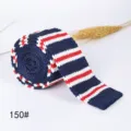 Men's classic knitted striped tie casual flat-end neckwear stylish daily business wear - 150#