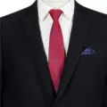 Men's Business Formal Zipper Tie Red Jacquard Striped Suit Accessory for Uniform - STJ136