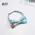 Herren verstellbare Blumen Print Fliege Hochzeit Party formelle Fliege Accessoire - Hellblau Rosa Gelb Floral (B20)