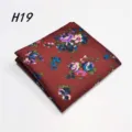 Heren katoenen pochet met bloemenprint kostuum zakdoek voor feestelijke bruiloft - H19