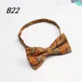 Herren verstellbare Paisley Blumen Fliege Hochzeit Party Abend formelle Fliegen. - Braun Paisley (B22)