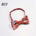 Herren verstellbare rote Blumen Print Fliege für Hochzeitsfeier Abendessen und festliche Anlässe. - Rot Blau Weiß Floral (B23)