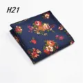 Heren katoenen pochet vintage bloemenpatroon pak zakdoek mode accessoire stijlvol - H21