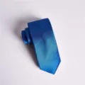 Blau gestreifte Herren Krawatte, stilvolle Polyester Business Pfeil Krawatte Hochzeit. - A82
