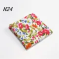 Heren katoenen zakdoek met bloemenprint pochette voor pak bruiloft feest accessoires stijl - H24