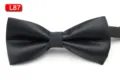 Herren schwarze Polyester Freizeit flache Fliege Variante, klassisches Design stufen. - L87