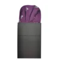 Paarse schedel patroon pocket square voor heren met zwarte insteekkaart voor formeel pak. - KDJ26 Paarse Schedel