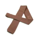 Men's brown knitted flat head necktie, stylish solid color casual formal business tie. - Brown