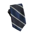 Men's business casual striped necktie stylish classic navy blue formal suit tie accessory - A19