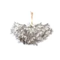 Silberner künstlicher Mini Blumenstrauß DIY Zubehör, filigrane Blumenzweig Dekoration. - 10 Bündel / 60 Stück / Silbergrau