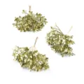 Kleine künstliche Blumenbüschel für DIY Kränze und kreative florale Dekoration. - 10 Bündel / 60 Stück / Olivgrün