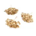 Goldene künstliche Blumen Zweige Mini Blumenkränze DIY Handwerk Zubehör 3 Stk. - 10 Bündel / 60 Stück / Gold