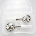 Rodillo de hielo de acero inoxidable para cara y ojos masaje elevación herramienta con caja - 50mm En Caja / Plateado