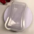 Caja contenedor de almacenamiento de plástico transparente con tapa organizadora. - Caja de Almacenamiento Solo Sin Producto