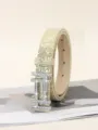 Strass H gesp dames mode riem sprankelende glitter tailleband accessoire variant item - Goud