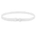 Women white elastic belt, invisible adjustable waist cincher, versatile dress accessory. - 1cm Hook Buckle White