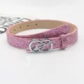 Pink rhinestone belt detail, sparkling crystal buckle design, perfect for dresses and jeans. - Length 105cm Width 2.3cm / Pink