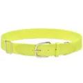 Neon yellow elastic golf belt with metal buckle, adjustable stretch waist strap. - Neon Yellow