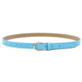 Light blue women thin belt with gold metal buckle for jeans and casual styling variant SKU - Light Blue