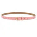 Stijlvolle roze smalle damesriem met elegante gouden gesp perfect voor jurken en broeken. - Roze (Gouden Gesp)