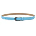 Ceinture fine en cuir bleu clair pour femmes, boucle ardillon simple, accessoire élégant de robe - Bleu Clair (Boucle Noire)