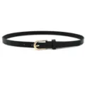 Ceinture fine et élégante pour femme en noir classique avec boucle dorée pour robes. - Noir (Boucle Dorée)
