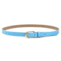 Élégante ceinture fine bleu clair avec boucle dorée pour robes de femmes et mode quotidienne. - Bleu clair (fermoir doré)