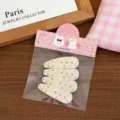 Set de pinzas para el pelo de lunares de dopamina dulce, horquillas ovaladas lindas para mujeres. - Paquete de 4 / Pinza Gota de Agua de Lunares Coloridos