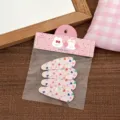 Lindas pinzas de pelo corazón dopamina accesorios de moda elegantes para chicas - Paquete de 4 / Pinza Gota de Agua de Corazón Colorido