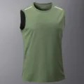 Herren Schnelltrocknend Sport Tanktop in Olivgruen, ärmellose Fitness Laufweste Größe S. - XS / Oberteile / Armeegrün