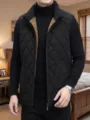 Herren Winter thermische ärmellose gesteppte Weste mit gemütlichem Fleece-Futter. Casual Oberbekleidung. - S / Oberteile / Schwarz