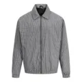 Klassische schwarz-weiße Karo-Jacke mit Kragen und Frontreißverschluss für den Herbst. - XS / Oberteile / Schwarz