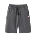 Herren Freizeitshorts Sommer Kordelzug Gerade Passform Sport Fitness Jogginghose Neu - S / Unterteile / Dunkelgrau