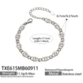 Edelstahl Zirkonia Gliederarmband mit praktischer Verlängerungskette für modische Damen. - Armband / Weiß Zirkonia 17+5cm / Stahlfarben