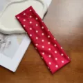 Red polka dot widened headband for yoga, fitness and sports. Elastic sweat-absorbing hair band. - 7cm Polka Dot Headband - Red