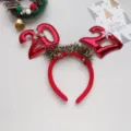 Dettaglio della fascia di Natale con numeri rossi glitterati e festosa decorazione. - Stile B 2027 Rosso